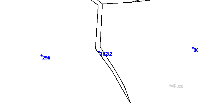 Parcela st. 312/2 v KÚ Nadějkov, Katastrální mapa