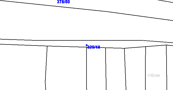 Parcela st. 329/18 v KÚ Nadryby, Katastrální mapa