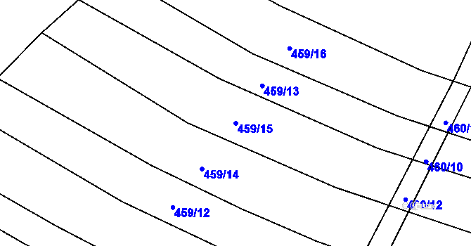 Parcela st. 459/15 v KÚ Nadryby, Katastrální mapa