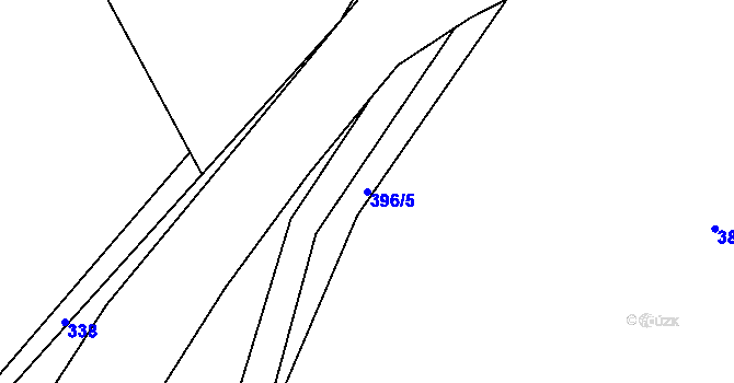 Parcela st. 396/5 v KÚ Nahořany u Čkyně, Katastrální mapa