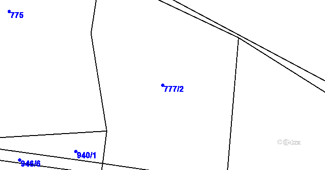 Parcela st. 777/2 v KÚ Vacovice, Katastrální mapa