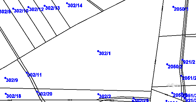 Parcela st. 302/1 v KÚ Lhota u Nahořan, Katastrální mapa