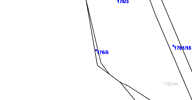 Parcela st. 176/5 v KÚ Náchod u Tábora, Katastrální mapa