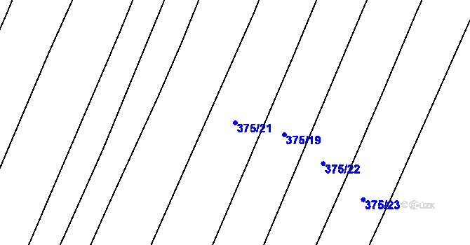Parcela st. 375/21 v KÚ Náchod u Tábora, Katastrální mapa