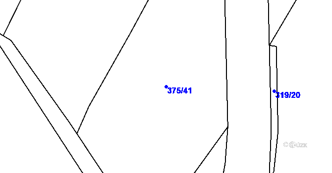 Parcela st. 375/41 v KÚ Náchod u Tábora, Katastrální mapa