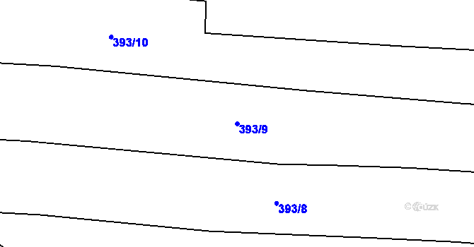Parcela st. 393/9 v KÚ Náchod u Tábora, Katastrální mapa