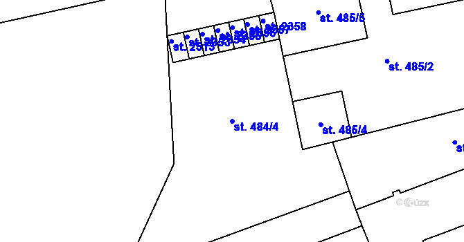 Parcela st. 484/4 v KÚ Náchod, Katastrální mapa