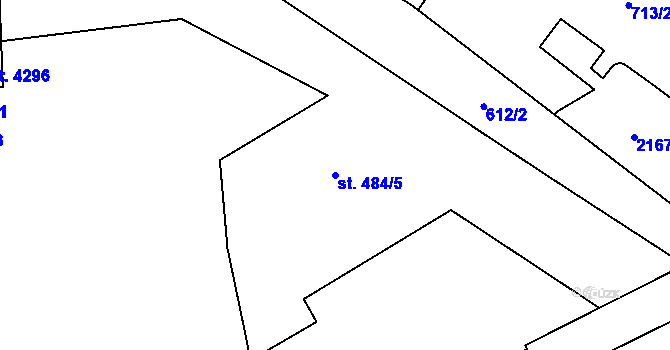 Parcela st. 484/5 v KÚ Náchod, Katastrální mapa