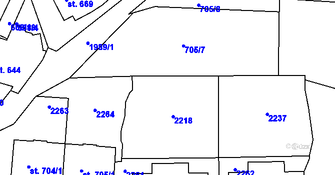 Parcela st. 573/2 v KÚ Náchod, Katastrální mapa