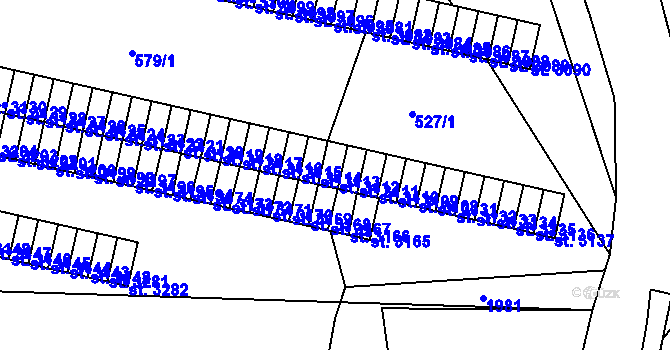 Parcela st. 3112 v KÚ Náchod, Katastrální mapa
