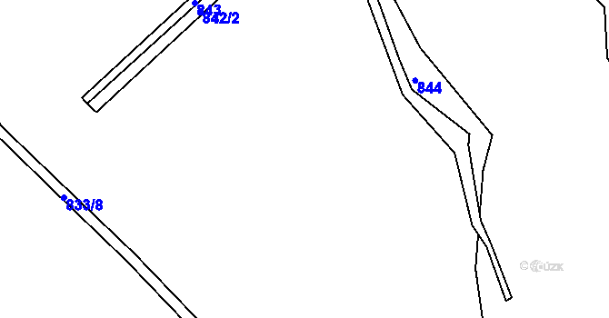 Parcela st. 842/4 v KÚ Náchod, Katastrální mapa