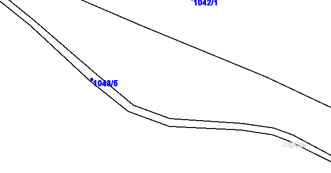 Parcela st. 1043/3 v KÚ Náchod, Katastrální mapa