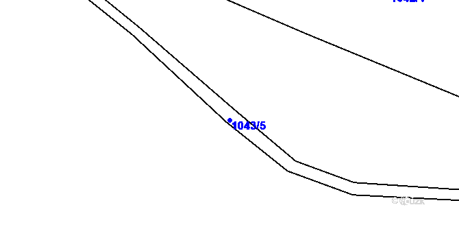Parcela st. 1043/5 v KÚ Náchod, Katastrální mapa