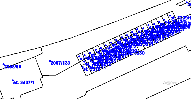 Parcela st. 3253/1 v KÚ Náchod, Katastrální mapa