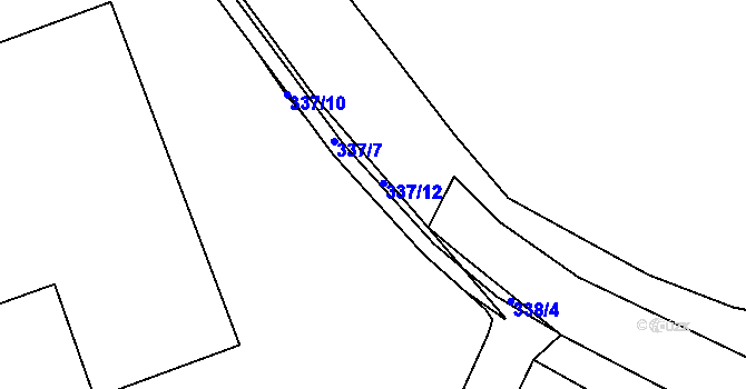 Parcela st. 337/7 v KÚ Náchod, Katastrální mapa
