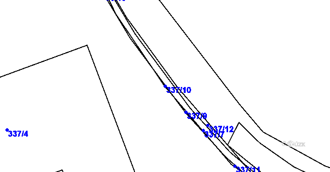 Parcela st. 337/10 v KÚ Náchod, Katastrální mapa