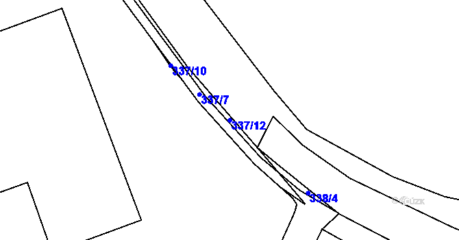 Parcela st. 337/12 v KÚ Náchod, Katastrální mapa