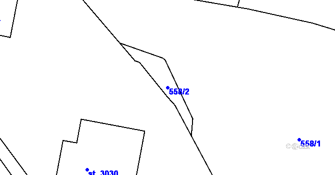 Parcela st. 558/2 v KÚ Náchod, Katastrální mapa