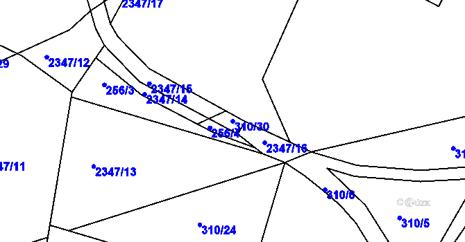 Parcela st. 310/30 v KÚ Náchod, Katastrální mapa