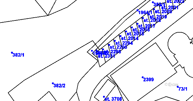 Parcela st. 383/2 v KÚ Náchod, Katastrální mapa