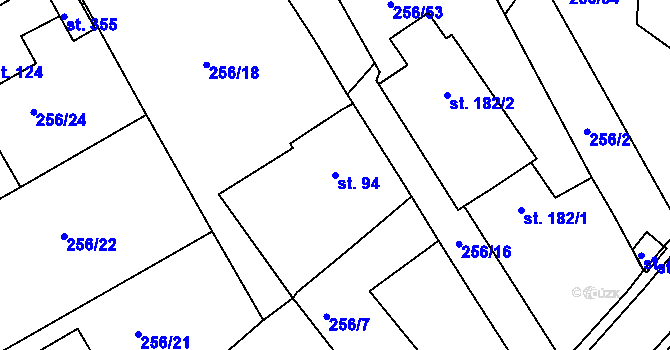 Parcela st. 94 v KÚ Babí u Náchoda, Katastrální mapa