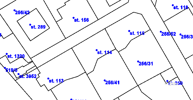 Parcela st. 114 v KÚ Babí u Náchoda, Katastrální mapa