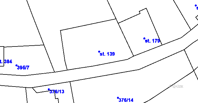 Parcela st. 139 v KÚ Babí u Náchoda, Katastrální mapa