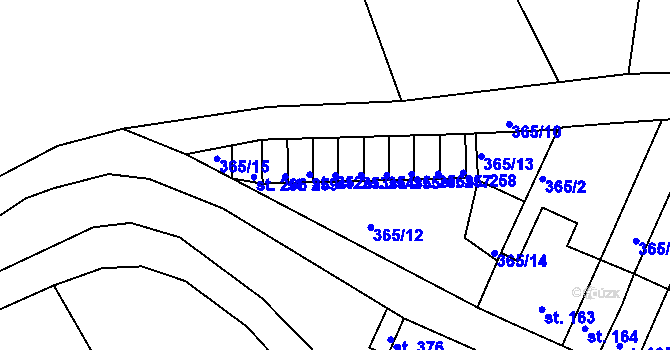 Parcela st. 253 v KÚ Babí u Náchoda, Katastrální mapa