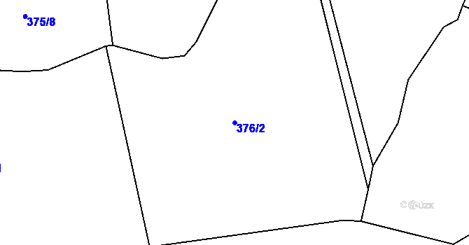 Parcela st. 376/2 v KÚ Babí u Náchoda, Katastrální mapa