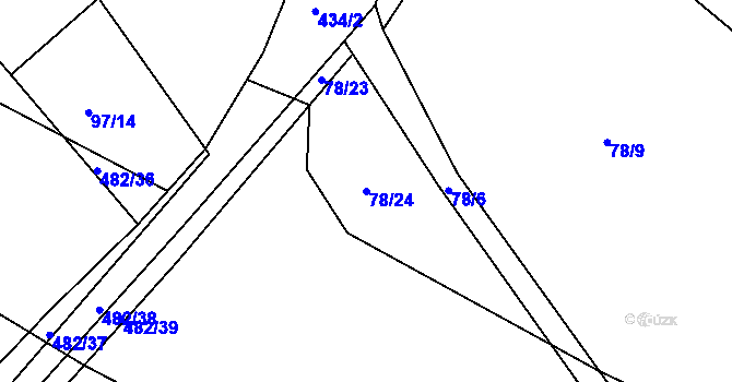 Parcela st. 78/24 v KÚ Babí u Náchoda, Katastrální mapa