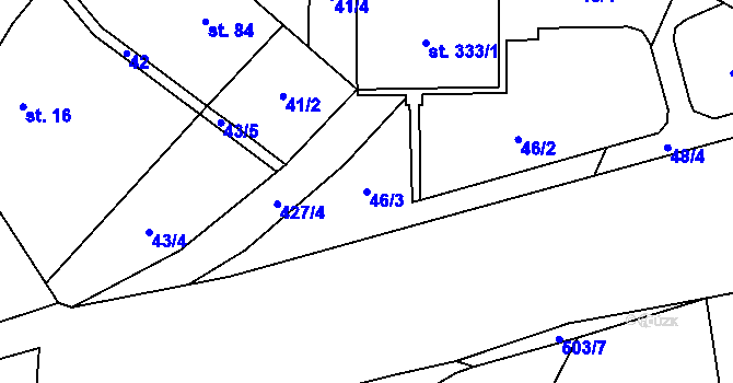 Parcela st. 46/3 v KÚ Staré Město nad Metují, Katastrální mapa