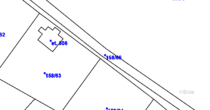 Parcela st. 158/66 v KÚ Staré Město nad Metují, Katastrální mapa