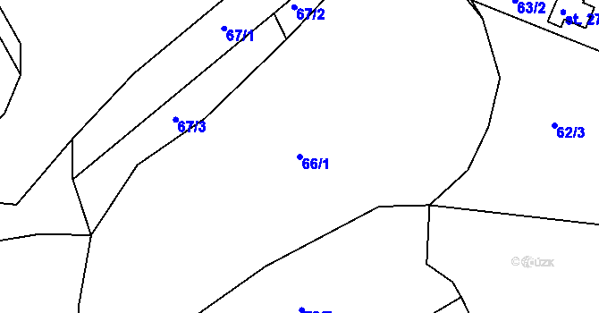 Parcela st. 66/1 v KÚ Bražec, Katastrální mapa