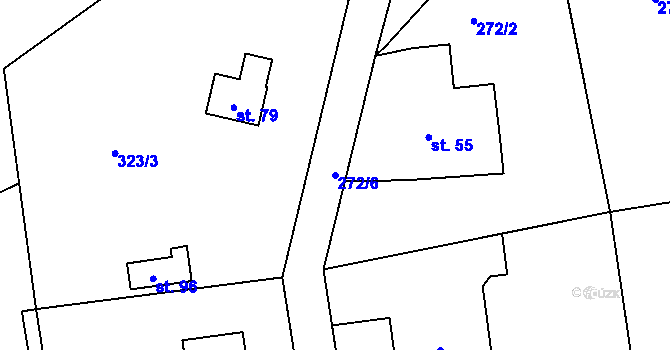 Parcela st. 272/6 v KÚ Bražec, Katastrální mapa