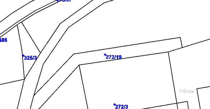Parcela st. 272/19 v KÚ Bražec, Katastrální mapa