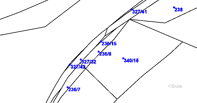 Parcela st. 236/8 v KÚ Malé Poříčí, Katastrální mapa