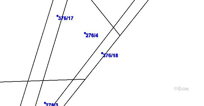 Parcela st. 376/18 v KÚ Malé Poříčí, Katastrální mapa
