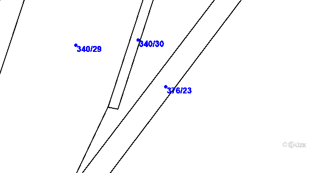 Parcela st. 376/23 v KÚ Malé Poříčí, Katastrální mapa