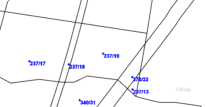 Parcela st. 237/19 v KÚ Malé Poříčí, Katastrální mapa