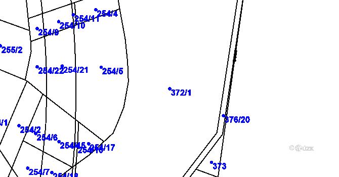 Parcela st. 372/1 v KÚ Malé Poříčí, Katastrální mapa