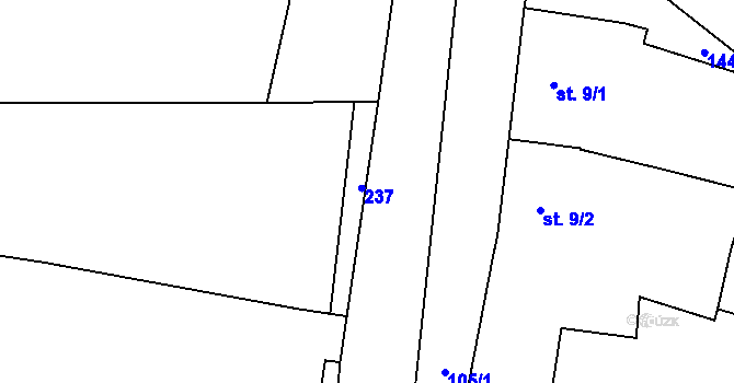 Parcela st. 5 v KÚ Lhota nad Moravou, Katastrální mapa