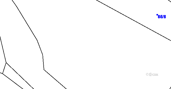 Parcela st. 85/6 v KÚ Lhota nad Moravou, Katastrální mapa