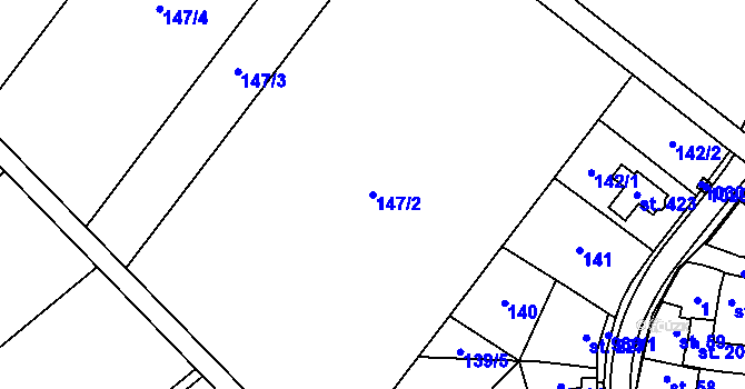 Parcela st. 147/2 v KÚ Náklo, Katastrální mapa