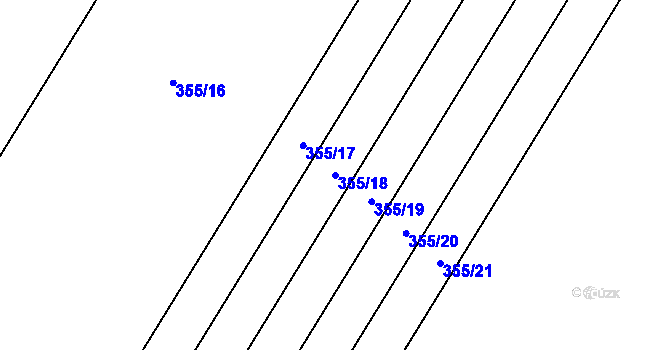 Parcela st. 355/18 v KÚ Náklo, Katastrální mapa