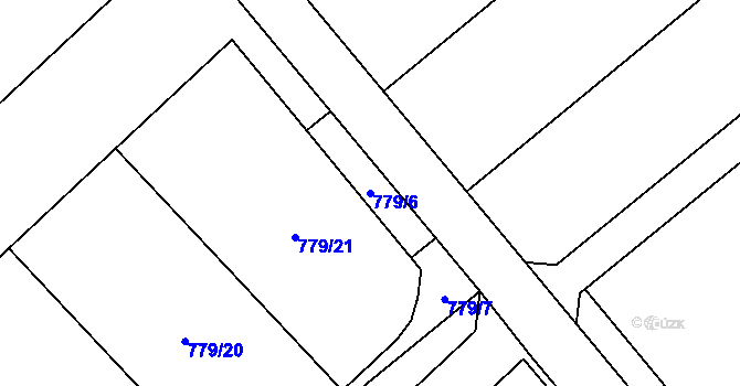 Parcela st. 779/6 v KÚ Náklo, Katastrální mapa