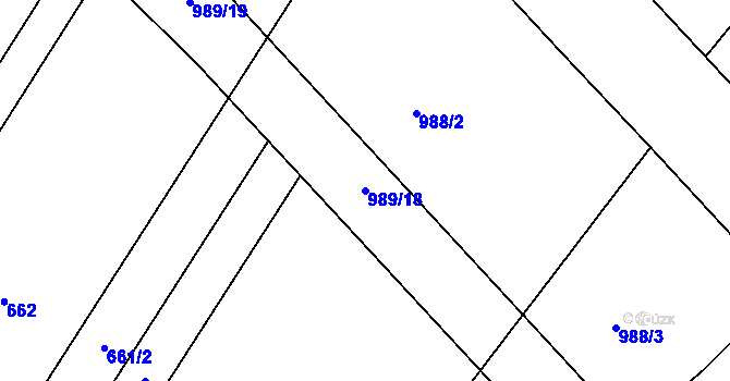 Parcela st. 989/18 v KÚ Náklo, Katastrální mapa