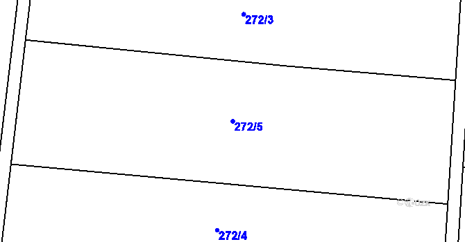 Parcela st. 272/5 v KÚ Střeň, Katastrální mapa