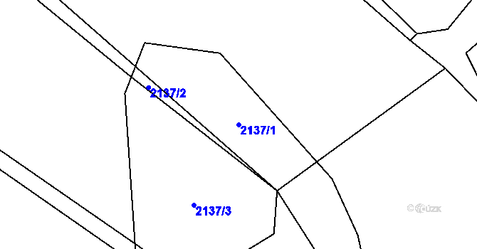 Parcela st. 2137/1 v KÚ Nakvasovice, Katastrální mapa