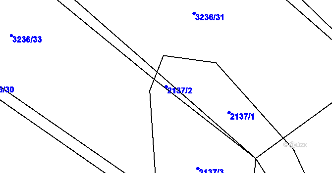 Parcela st. 2137/2 v KÚ Nakvasovice, Katastrální mapa