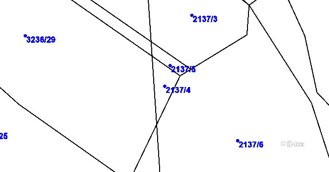 Parcela st. 2137/4 v KÚ Nakvasovice, Katastrální mapa